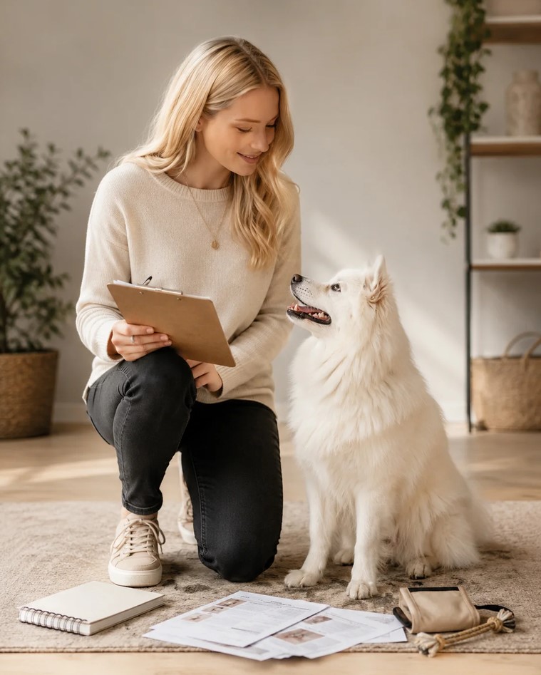 Ausbildung Hundetrainer - Frau mit Hund